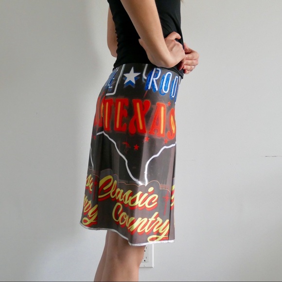 Suva Wear Texas Print A-line skirt XS - Rare Find - Picture 3 of 6